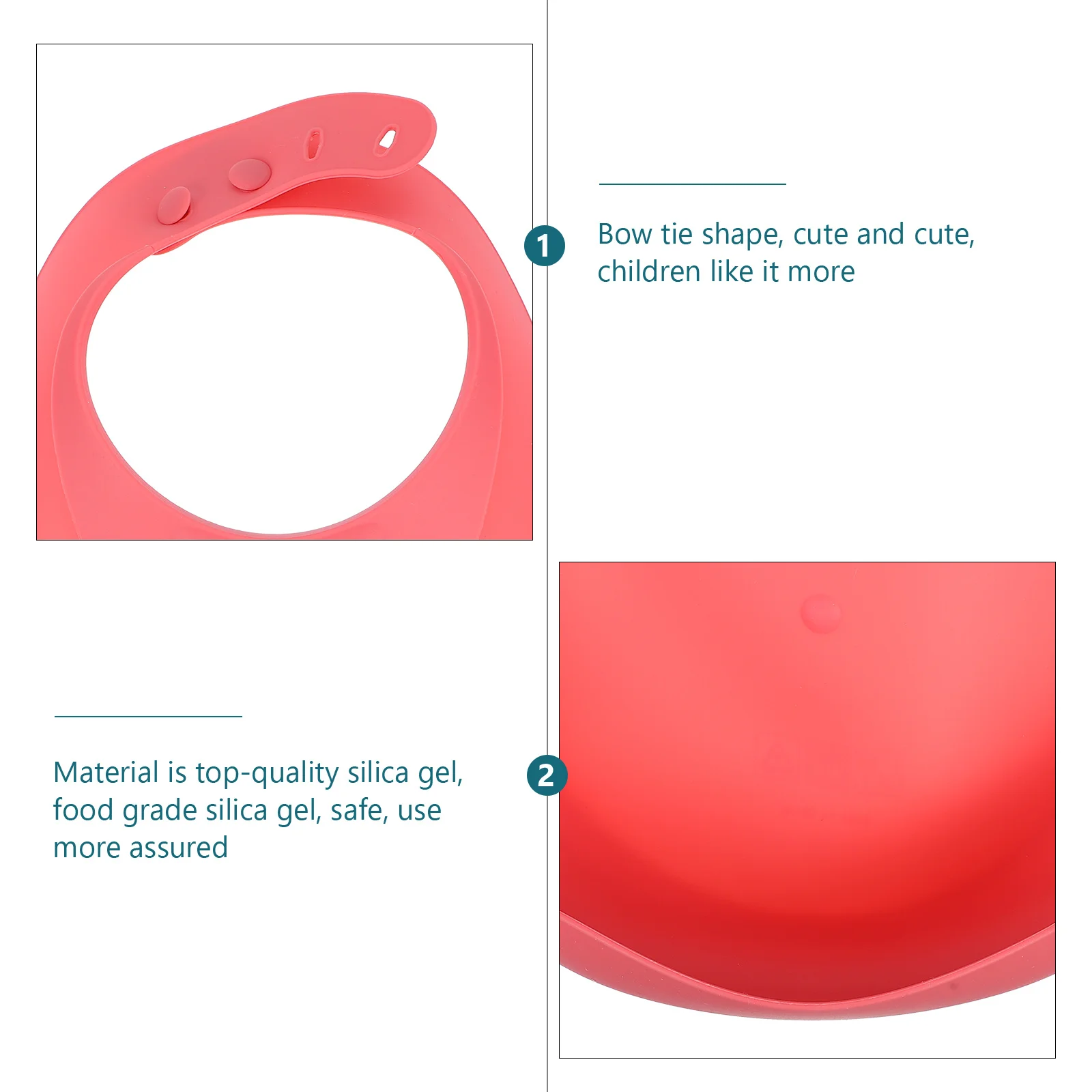 Babero de silicona para bebé, ajustable, impermeable, 4 niveles, suave, cómodo, babero de alimentación para niños pequeños con bolsillo recogedor