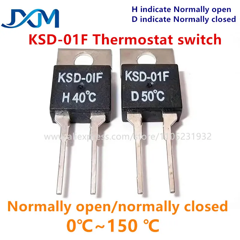 1pcs KSD-01F Temperature Control Switch Normally Open/closed Relay Sensor 0 5 10 15 20 30 40 50 60 70 80 90 100 110 120Degree