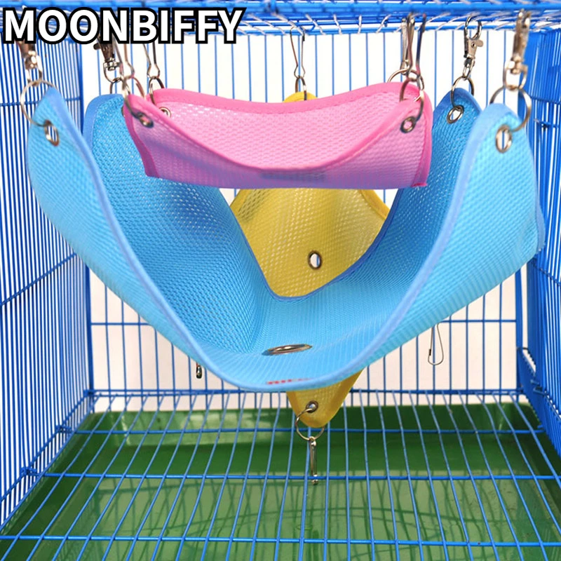 Pet Breathable Mesh Hammock Soft Hamster Hanging Bed Ferret Hanging Bed Pet Hanging Swing Bed Hamster Small Animals Supplies