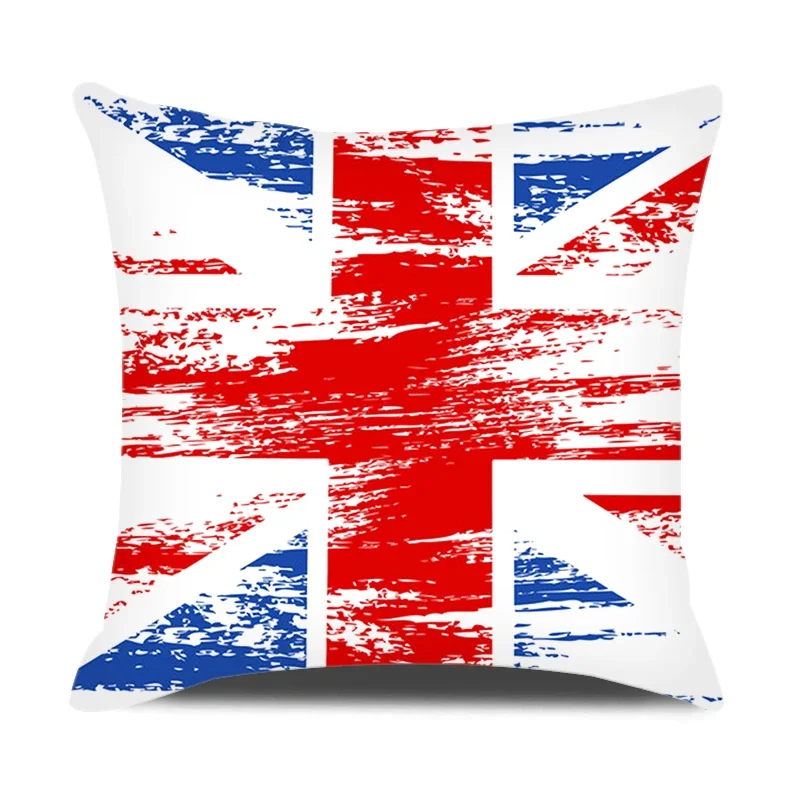 LOVE British Series Printed Cushion Cover Cute Cartoon Guard London Street Scene Pillow Cover Home Seat Decorative Pillowcase