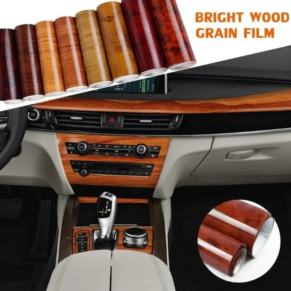 

Universal Auto Body Styling Car Interior Wood Grain Sticker Self Adhesive Wooden Textured Grain Decorative Film for Home Decor