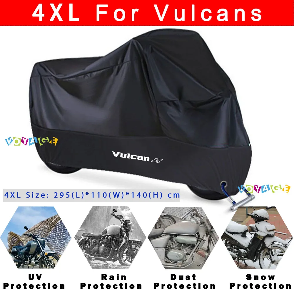 For Kawasaki Vulcans Vulcan S 650 500 Accessories Cover Waterproof Outdoor Scooter UV Protector Dust Rain Cover For All Season