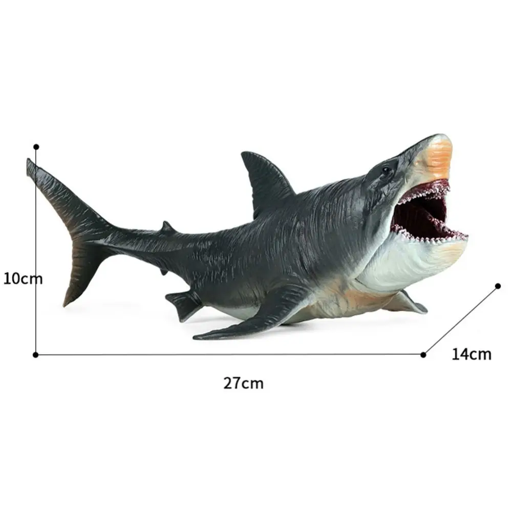 시뮬레이션 Megalodon 액션 피규어 해양 생물 움직일 수있는 턱 해양 동물 모델 바다 세계 교육 큰 상어 그림 컬렉션