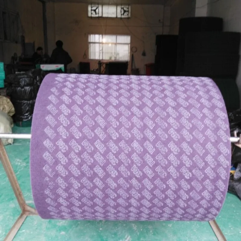 0.9X80m purple industrial scouring cloth vegetable melon cloth stainless steel wire drawing rust removal and decontamination
