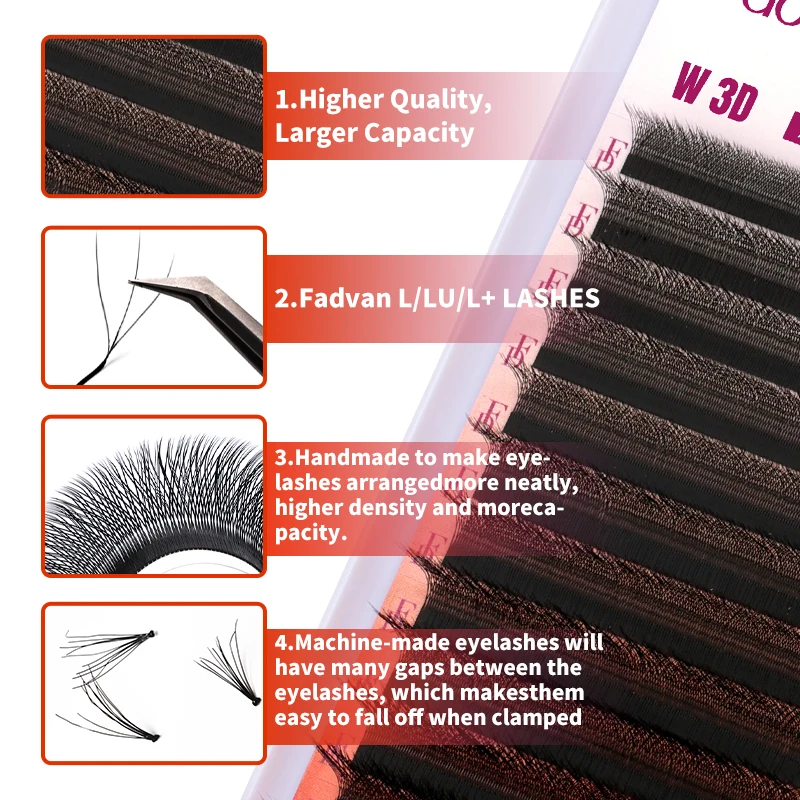 FADVAN 3D W-förmige Wimpern Cu – Eyelash Extension C Curl Bewertung und Preis