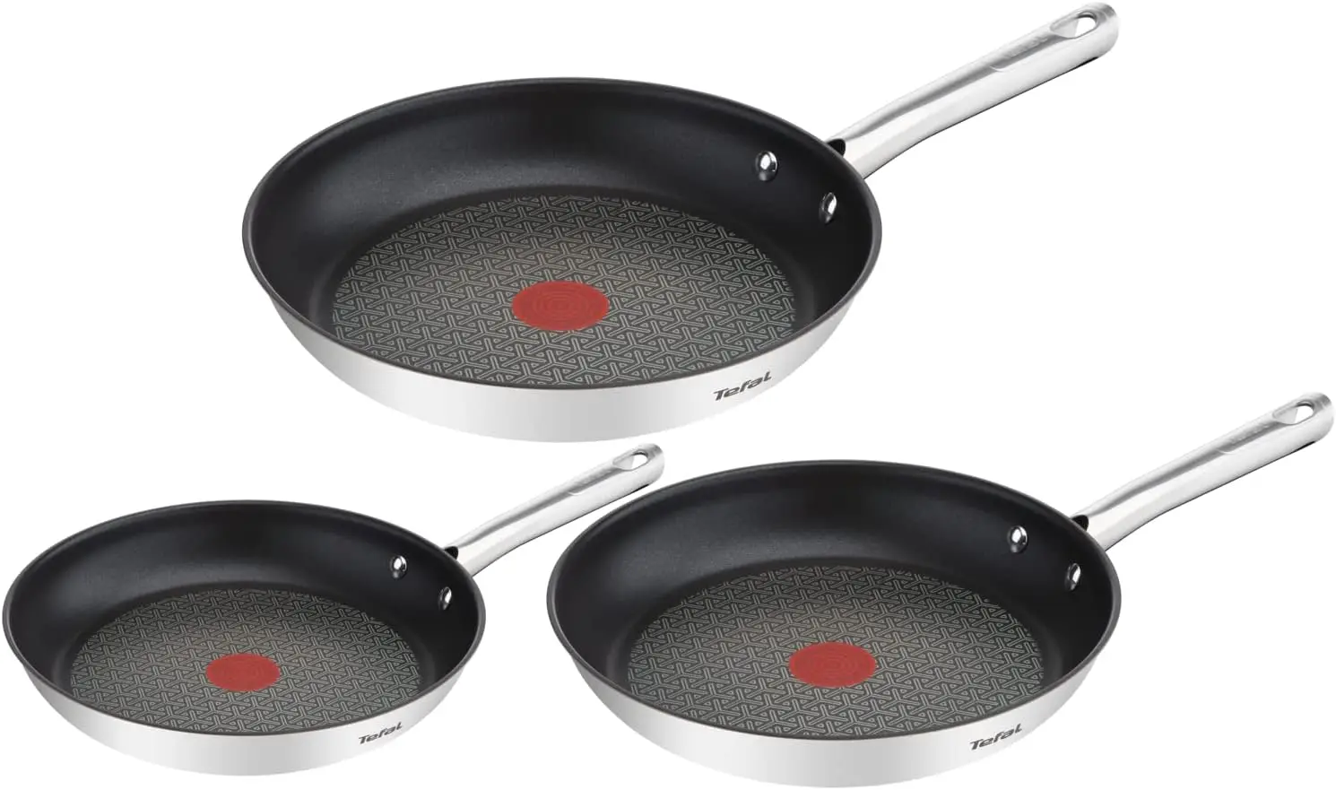 TEFAL DUETTO 3-Piece Pan Set 20/24/28 cm | A704S3 | Thermo-Spot Technology | Safe Non-stick Sealing | Healthy Cooking