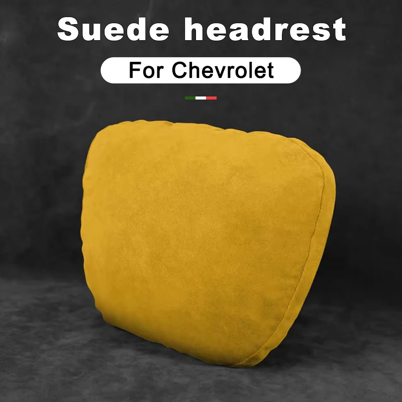 

For Chevrolet Aveo Camaro Equinox Trailblazer Trax Silverado Suede Car Neck Rest Pillow - Auto Seat Neck Support Accessories