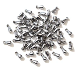 30pcs 6x3mm Stainless steel Bead Findings Extender Chain Pendant Water Drop End Beads For DIY Jewelry Making Accessories-X7-47