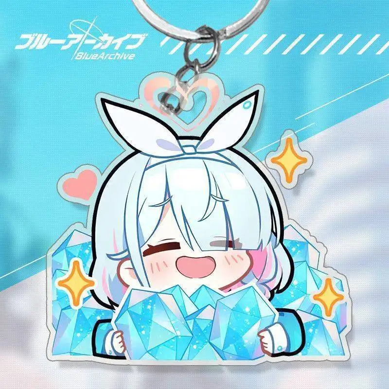 Blue Archive Arona Sunaokami Shiroko Takanasi Hosino อะนิเมะพวงกุญแจคอสเพลย์ตัวเลข Keyrings สําหรับกระเป๋ารถ Key Chains