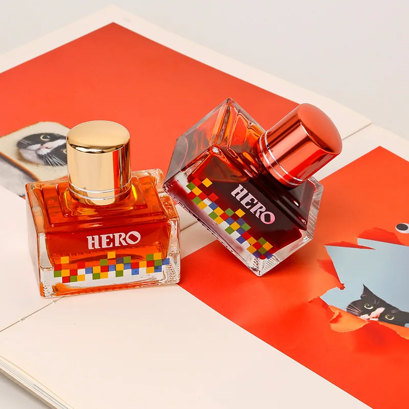 40ml Color Ink Pen Color Ink 12 Color Pigments Non Carbon Pen Water Non Clogging Hero Ink Supplement Liquid School Supplies