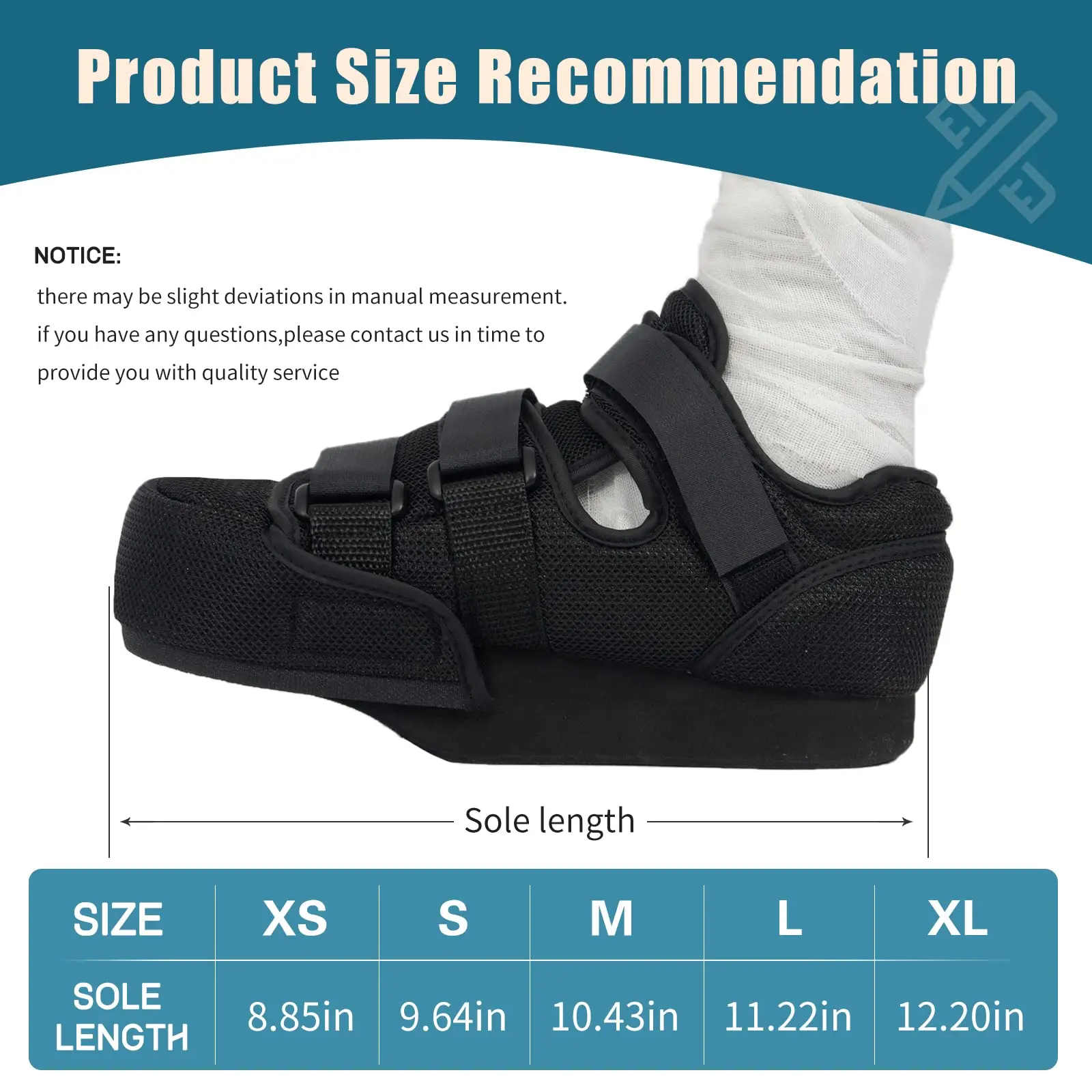 Post Op Shoe Orthopaedic Offloading Cast Boot Breathable Foot Supports Shoes Closed Toe Removable Open Forefoot Shoe f