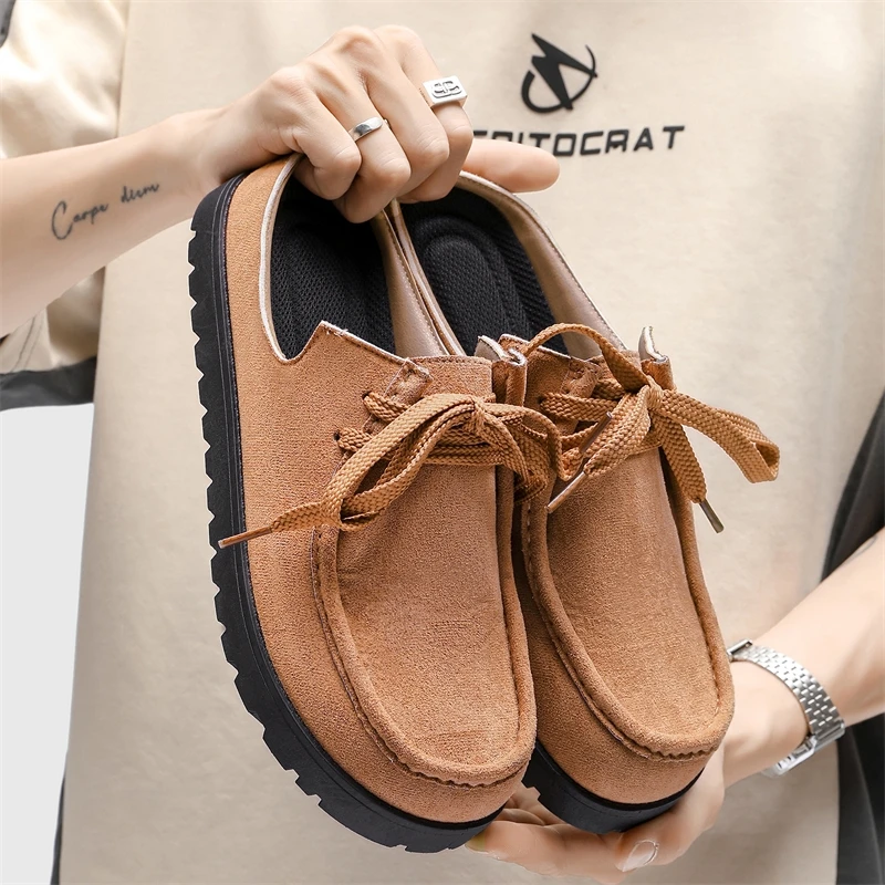 รองเท้าผู้ชายแฟชั่นแบบสวมครึ่ง - Men'S Fashion Loafers Shoes บทวิจารณ์และราคา