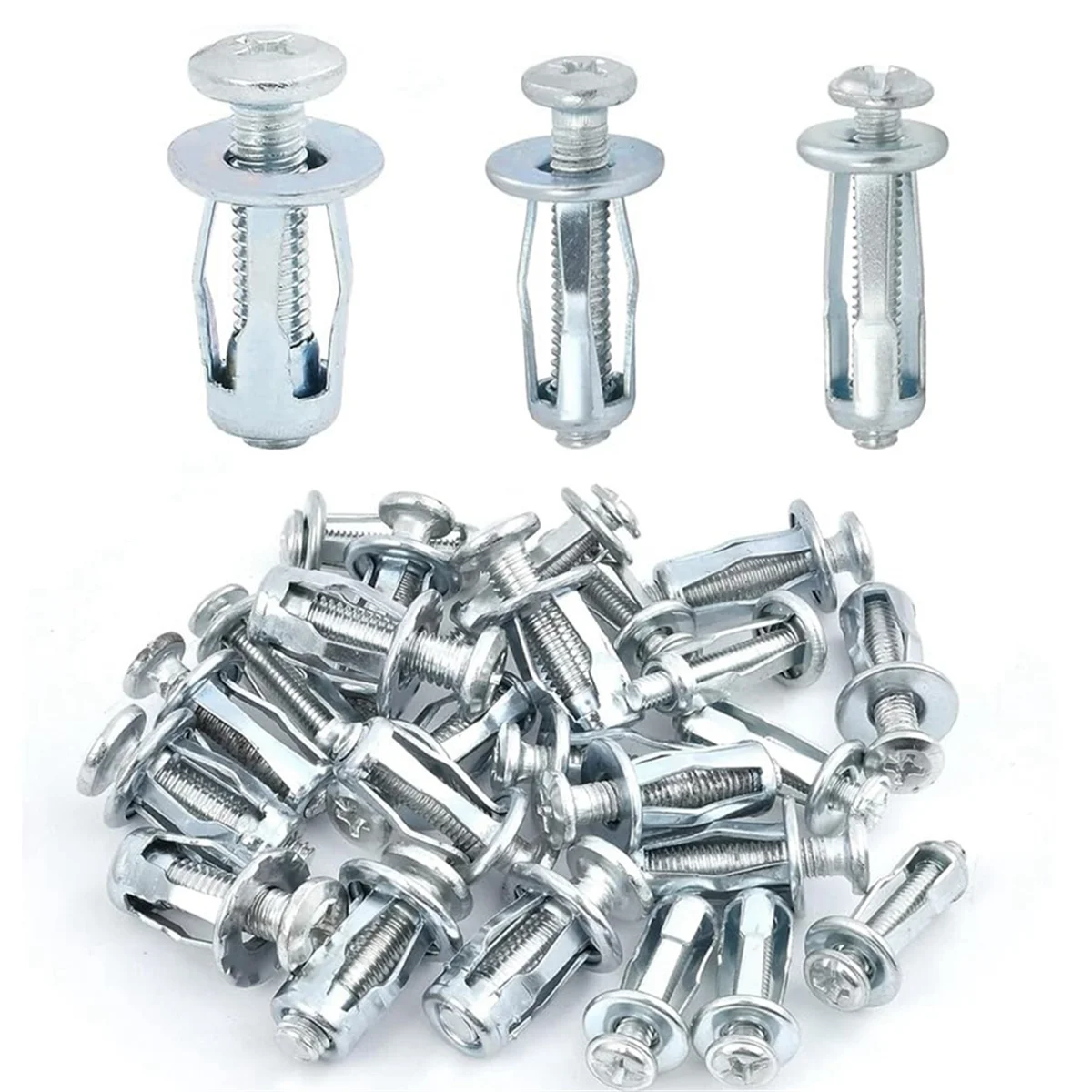 

90 PCS Expansion Screw Petal Nut, M4-20,M5-25,M6-25 Petal Shape Metal Nut, Jack Nuts Petal Nuts Expansion Nut