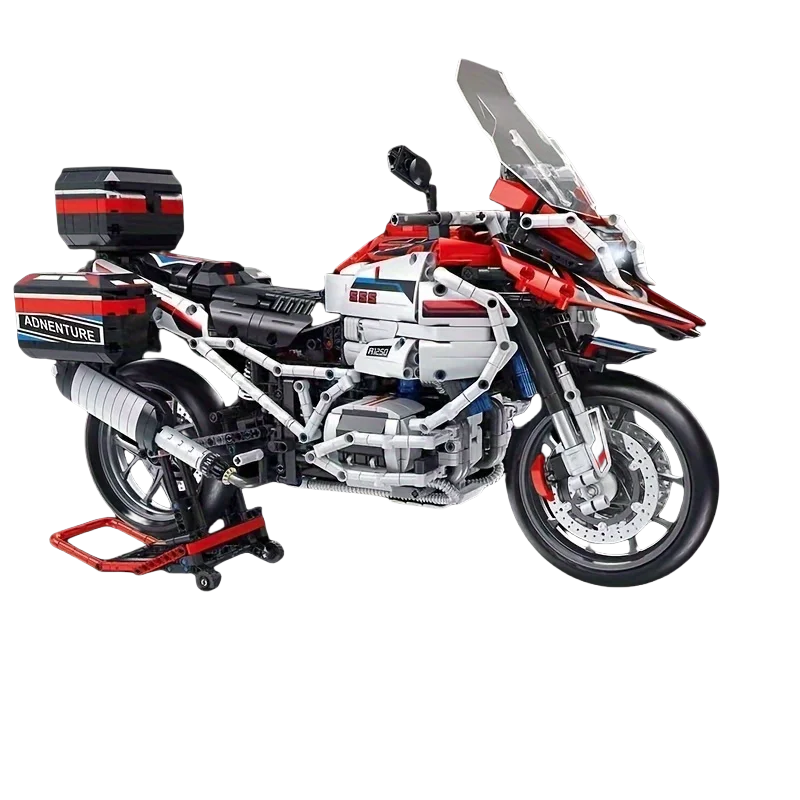 لعبة تجميع مكعبات بناء قاطرة الدراجات النارية، حلي نموذجية للرجال تحب جمع الحلي في المنزل أيضًا عيد ميلاد وهو