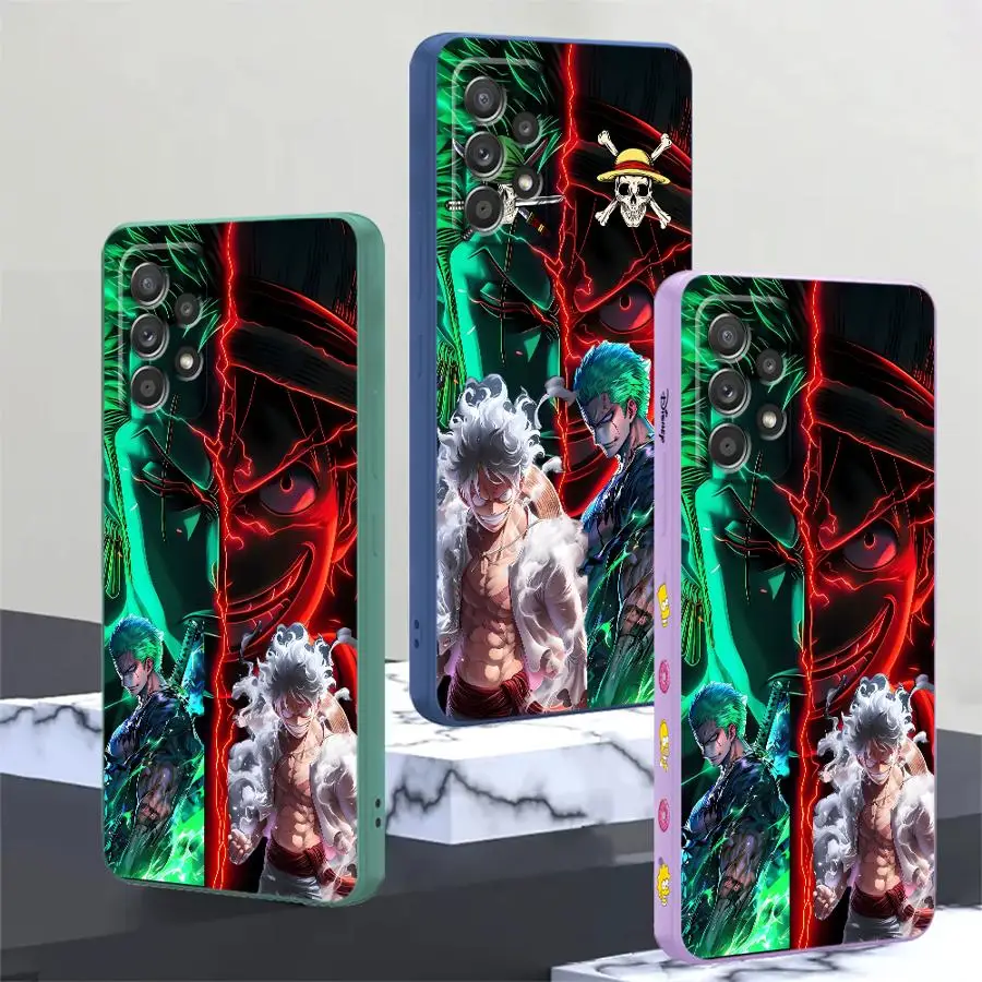Phone Cover Case for Samsung Galaxy A34 A15 A24 A22 A52 A36 A26 A51 A11 A12 A16 A35 A13 A14 One Piece Cartoon 