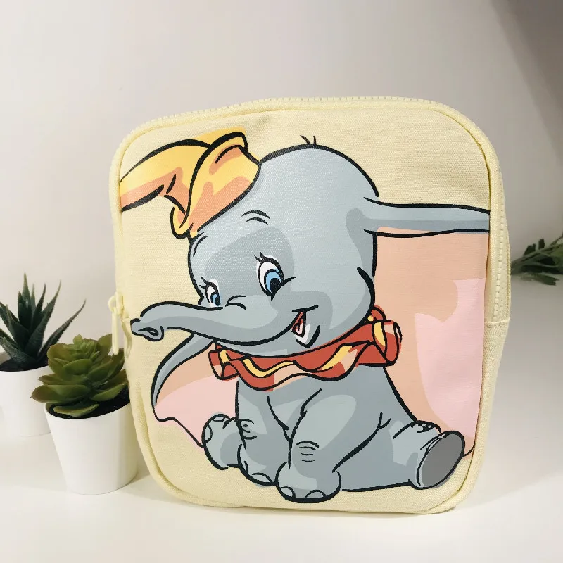 

Новинка 2023, детский холщовый рюкзак из мультфильма Disney с принтом Дамбо для девочек, переносной милый школьный портфель для отдыха, подарки на день рождения