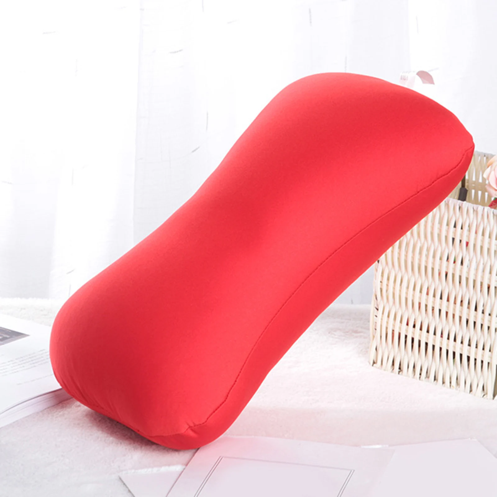 Microbead Foam Neck Pillow Waist Back Head Support Sleep Pillow for Sleeping Travelling Nap Pillows Sofa Bed Decoration 38x20cm