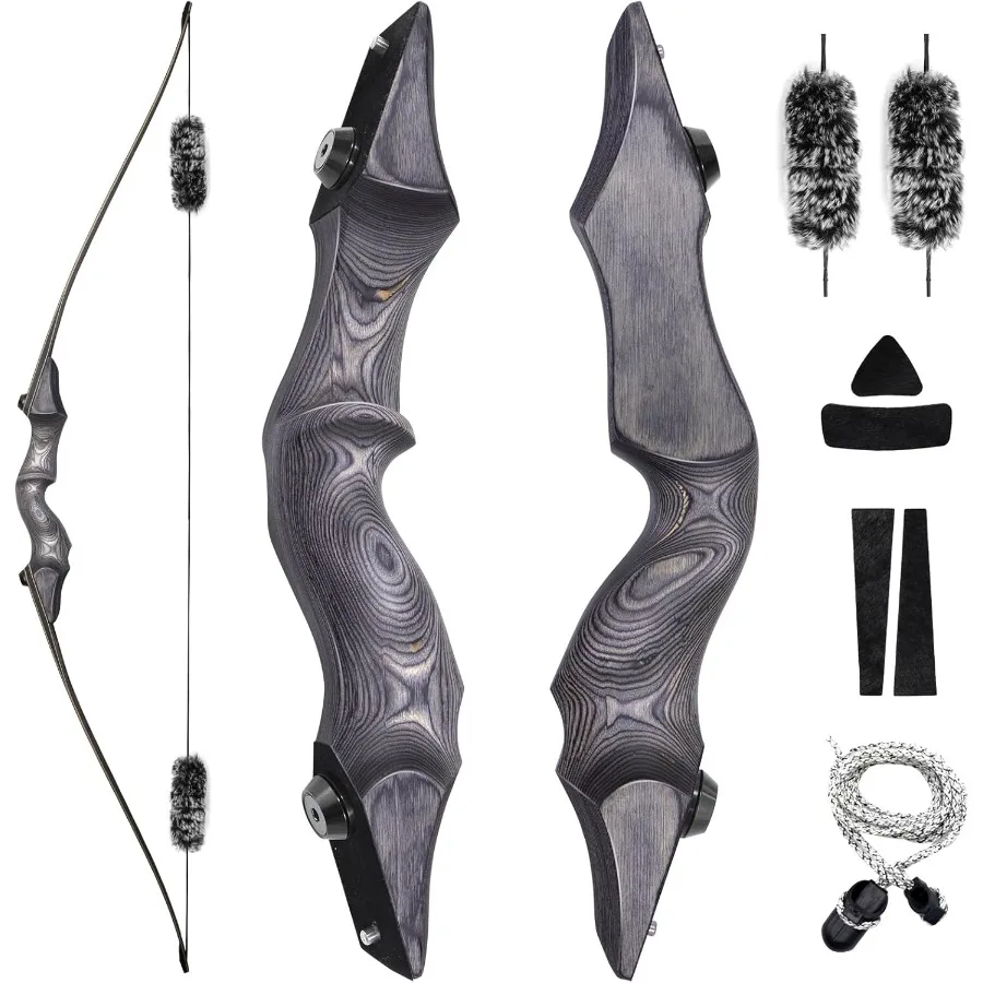 الرماية انهاء الخدمة Longbow 60 بوصة 20lbs60lbs اليد اليمنى التقليدية الخشب الصيد الانحناء لممارسة الرماية الهدف