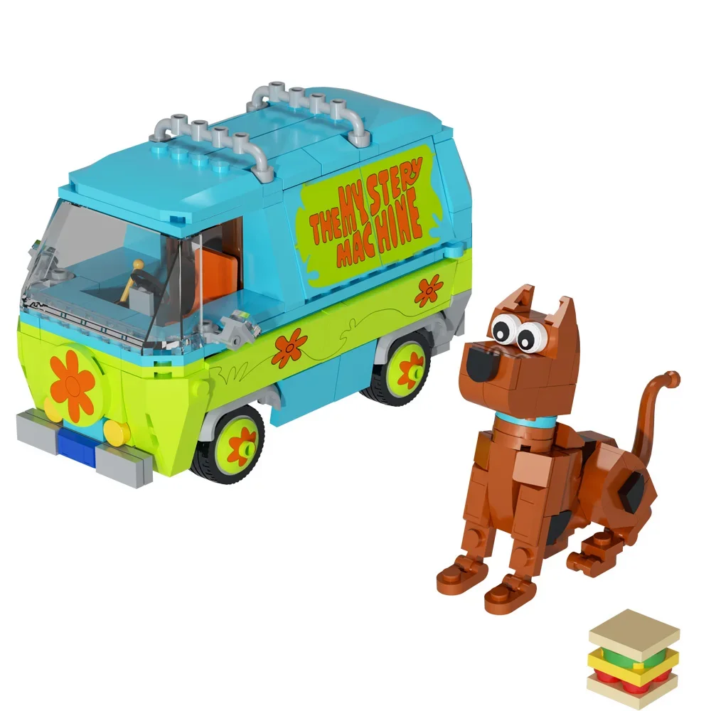 

MOC Mystery Machine Модель автомобиля Строительные блоки Набор Scooted Анимация Путешествия Автомобиль RV Кирпичи DIY Детские игрушки-головоломки Подарок для взрослых