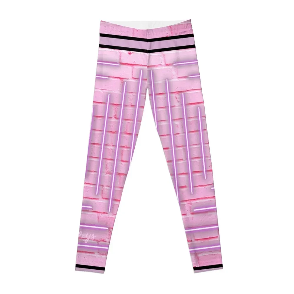 

Pink line pattern Leggings active wear workout clothes for harem pants Womens Leggings