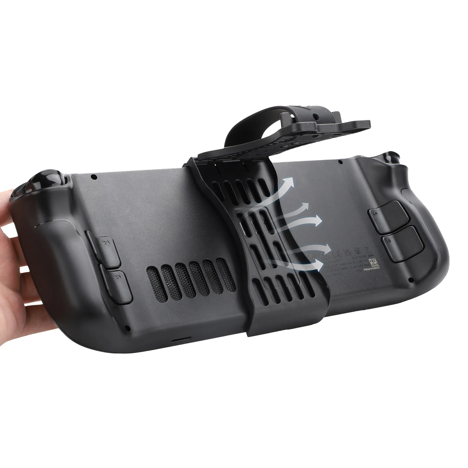 حامل حامل بنك الطاقة لمشبك الهاتف المحمول على سطح البخار 2 في 1 حامل بطارية بحجم راحة اليد مع ملحقات حزام من السيليكون الناعم