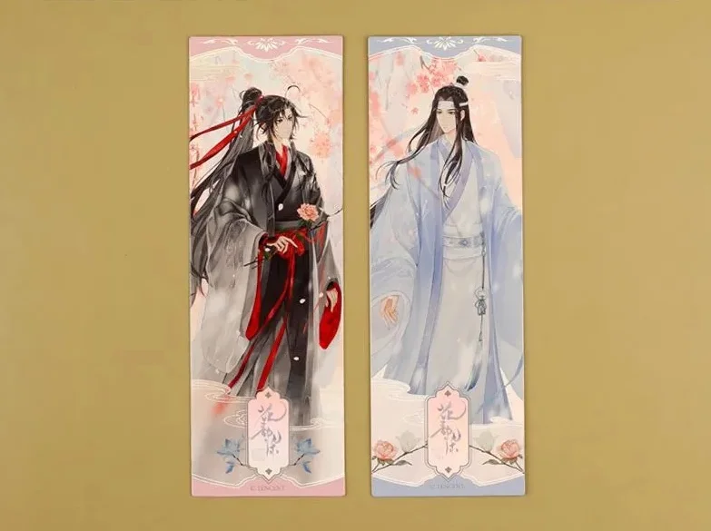 魔道祖師、魏無羨、青忘機、オリジナルコスプレアニメ、精巧なレーザーチケットブックマーク