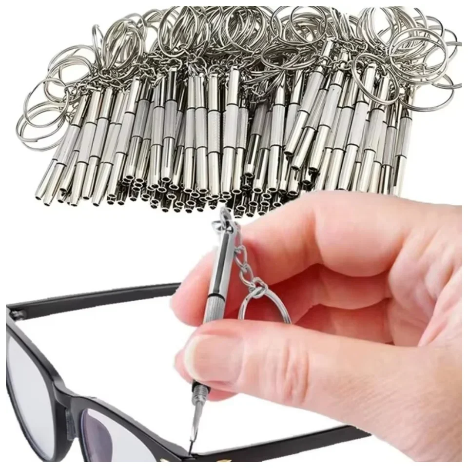 Glasses Screwdriver Eyeglass Screwdriver Watch Repair Kit with Keychain Portable Hand Tools Precision Screwdriver Tools