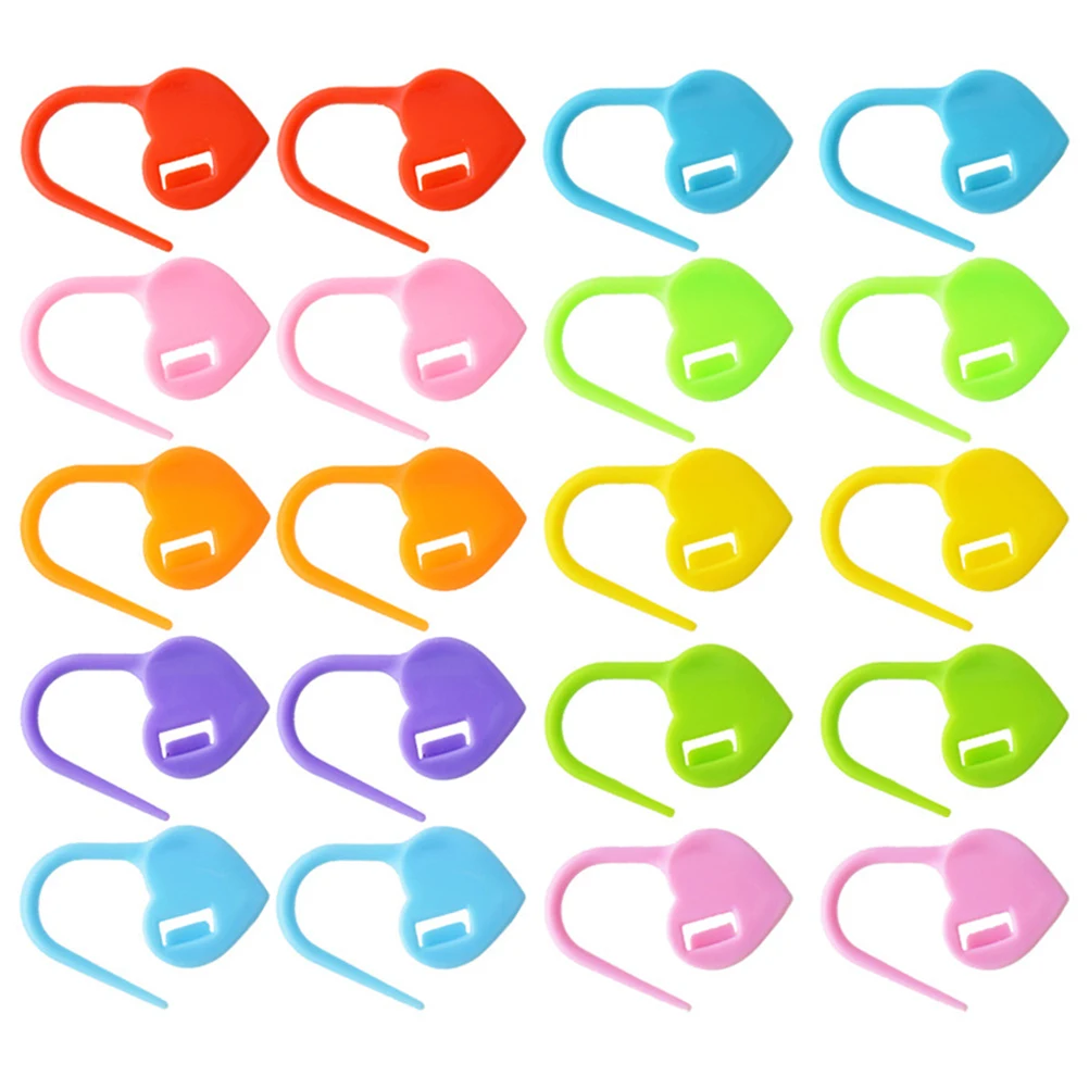 

30pcs Colorful Plastic Stitch Markers for Knitting Crochet Counting Rows DIY Craft Project Sewing Needlework Accessories