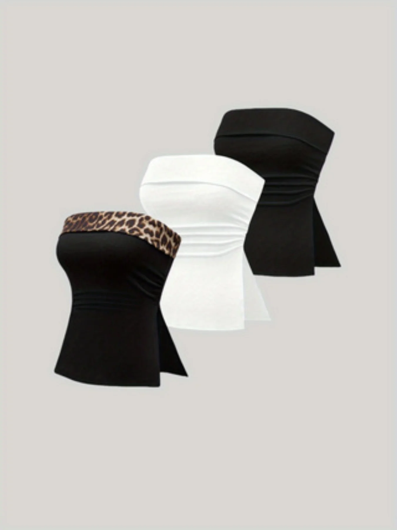 

Элегантный и модный новый высококачественный женский топ без бретелек без бретелек из трех предметов