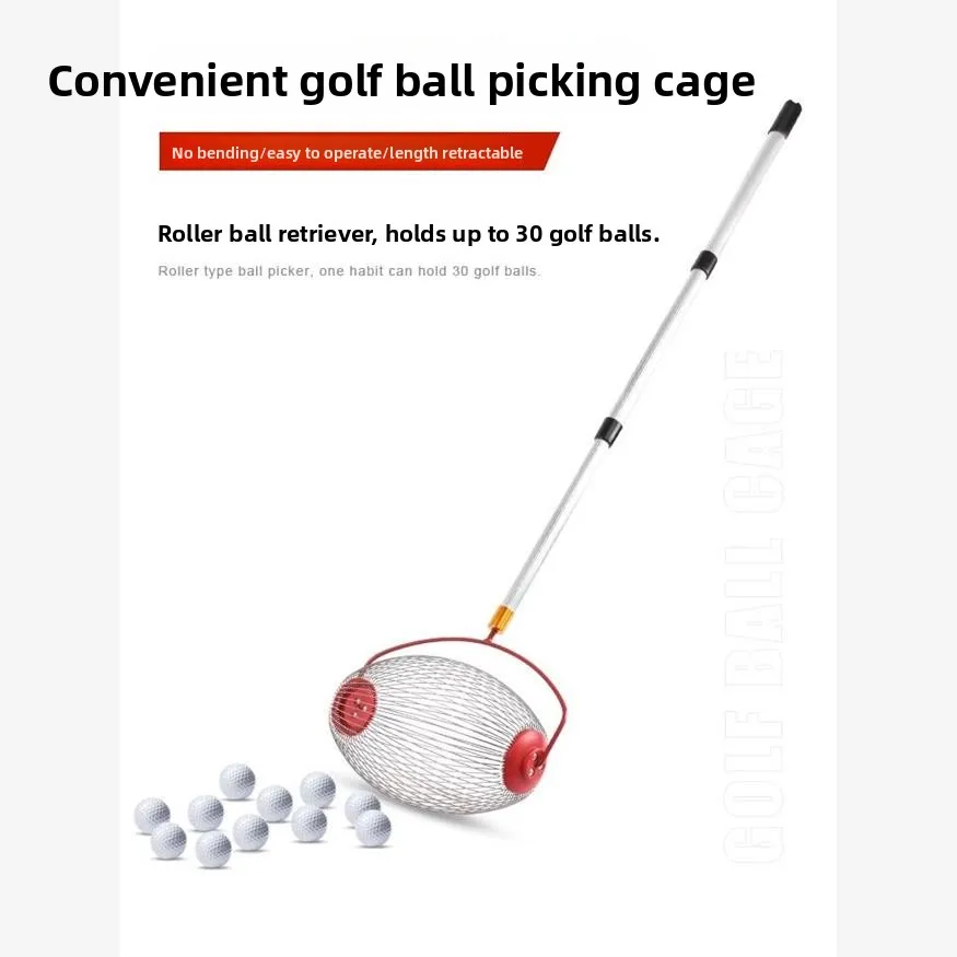 Golf Pickup Professional Range Driving Retractable No-Bend Roller  Cylinder Receiving Ball Retrievers