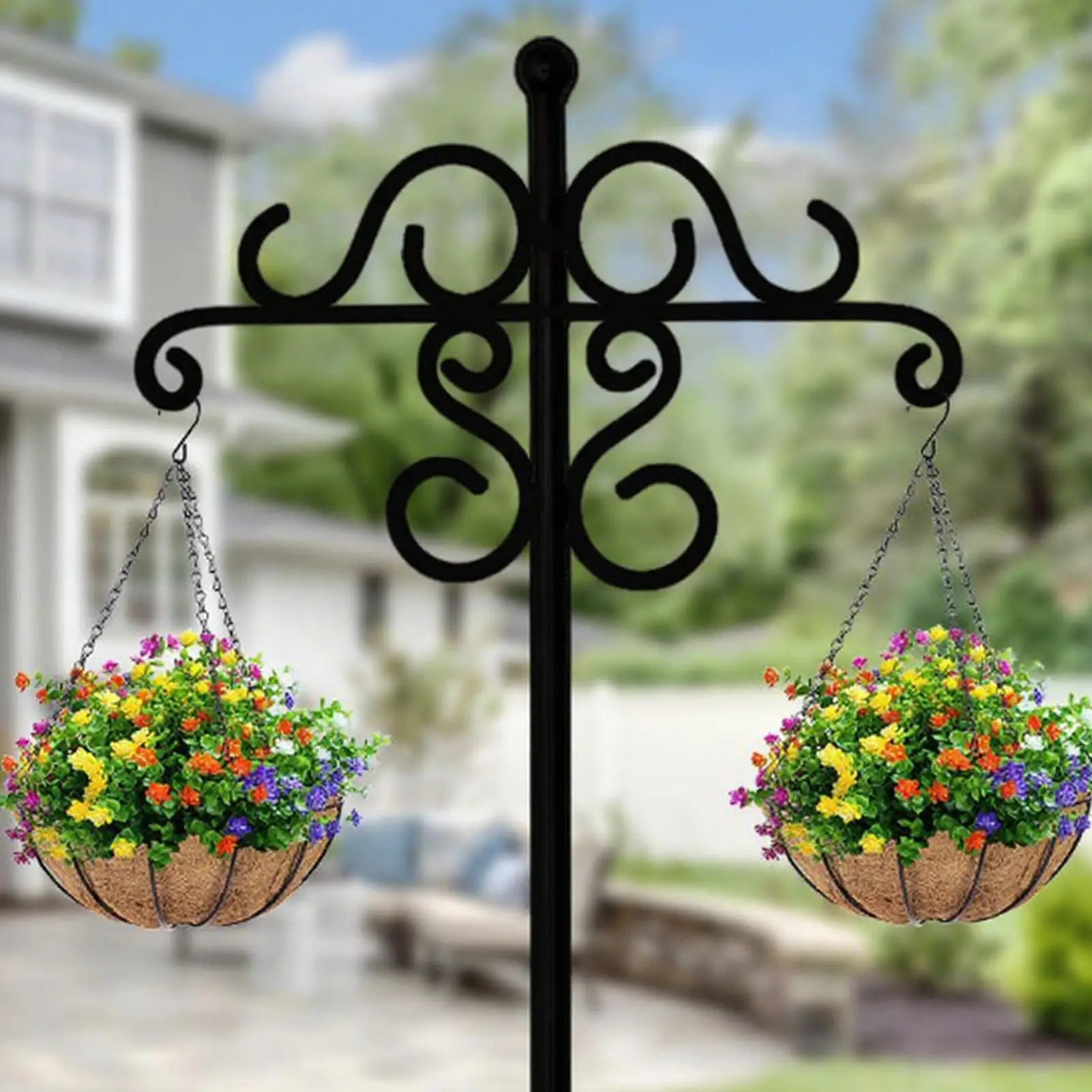 

Bird Feeder Stand Planter Hanger Stand Outdoor Adjustable Backyard Wildlife Watching Hanger Station For Courtyard Garden Yard