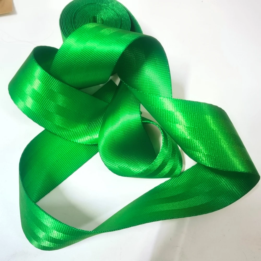 JOORMOM 5 Stripes Thickened Emerald Green（T7）3M-30M Car Seat Belt webbing Personalized Modification Seat Belt Webbing