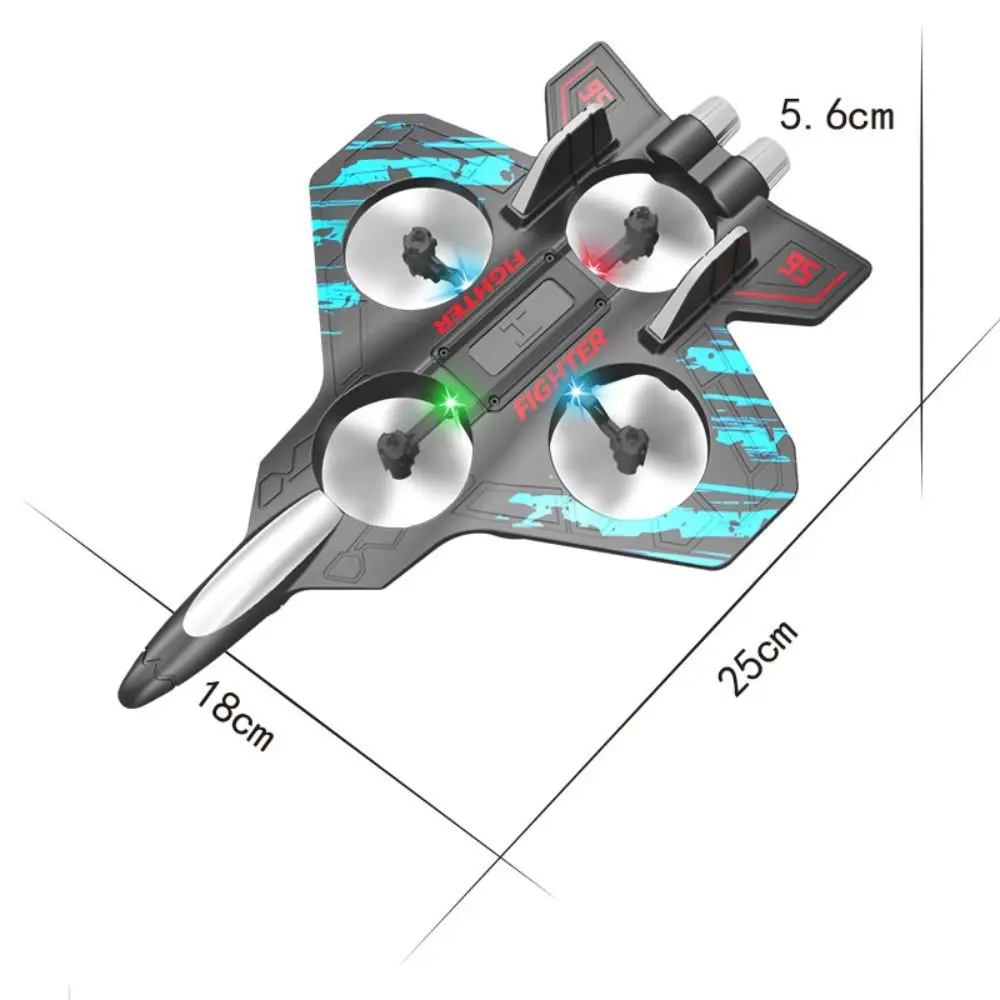 2.4GHz โฟมรีโมทคอนโทรลเครื่องบินการตรวจจับแรงโน้มถ่วงเฮลิคอปเตอร์กันน้ํา Quadcopter Crash Resistance Stunt Roll