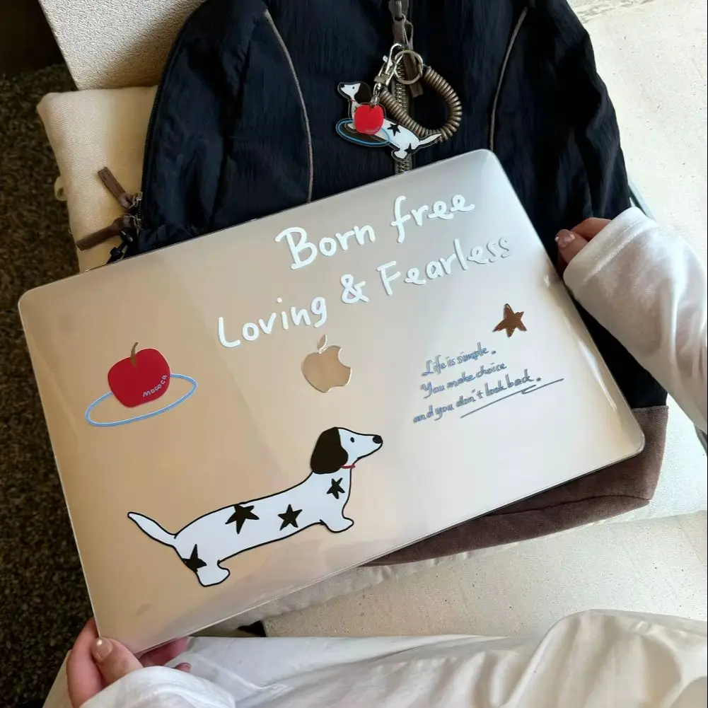 Funda de cristal para portátil Apple Spotted Puppy para Macbook Air 13.6 M4 NEO 15 M3, cubierta rígida para Mac Book Pro 13 M1 M2 14 M4 M5 16