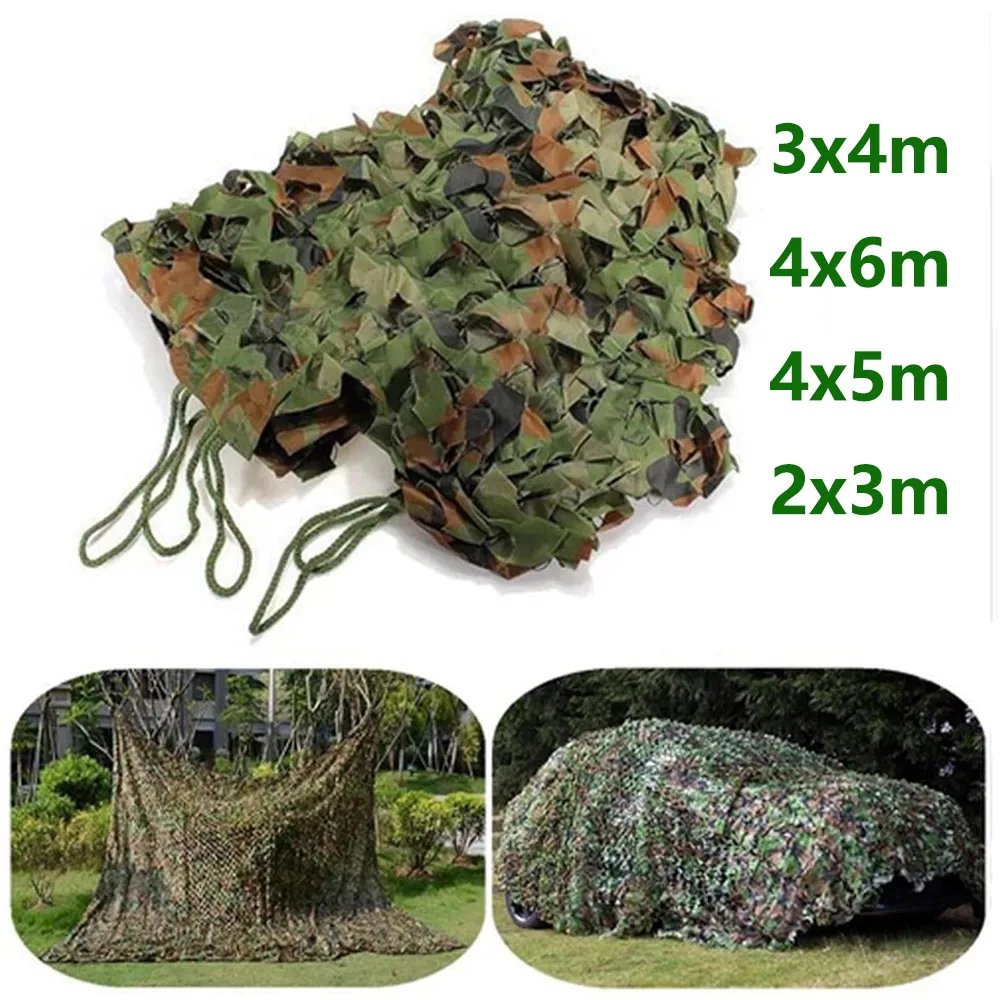 Filet de camouflage Woodland en tissu Oxford 210D, pour camping, chasse, protection solaire, décoration, fêtes à thème camping, couvertures pare-soleil pour voiture