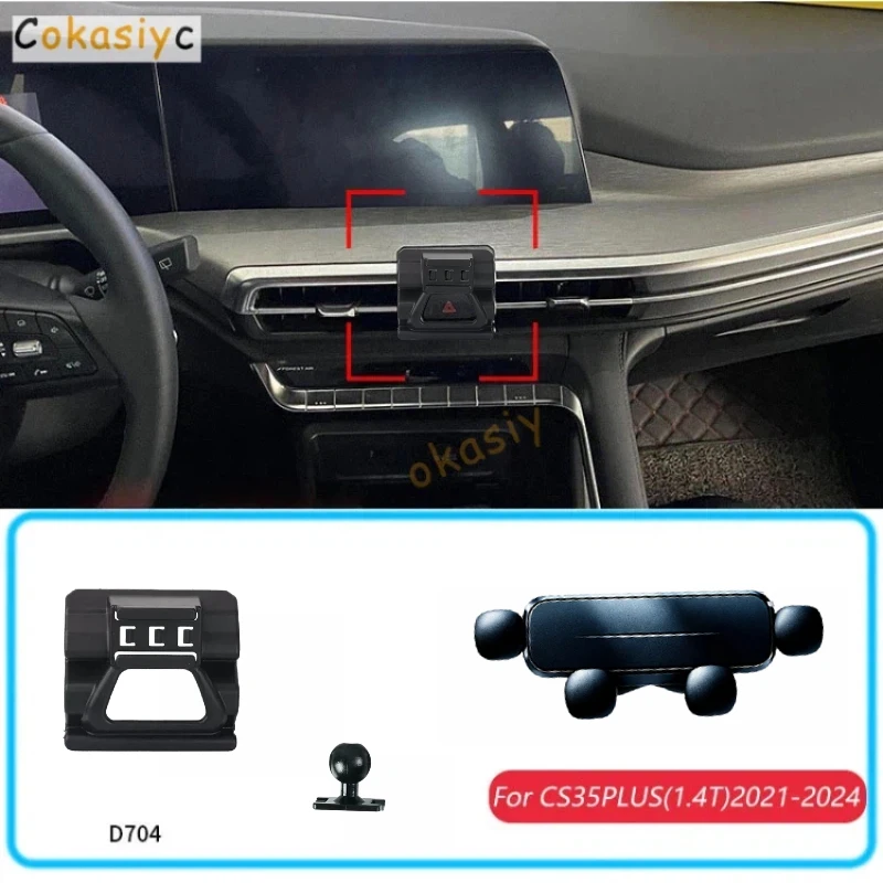 Car Phone Holder For Changan CS35 PLUS 2021-2024 1.4T Gravity Stand Mount Support Horizontal GPS Mobile Bracket Base Accessories