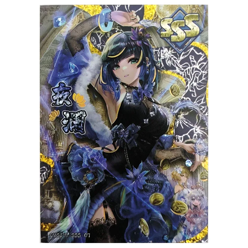 Anime Godin Verhaal Zeldzame SSS Collectible Kaarten Enkidu Black Magician Girl Kamisato Ayaka Stelle Speelgoed voor jongens Verjaardagscadeau
