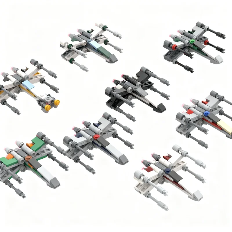 

NEW 700PCS MOC Space Battle T 65B X Wing V5 1 144 Scale Model Building Blocks DIY Assembly Building Blocks Display Gift Decor