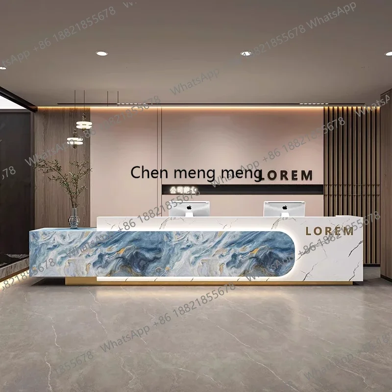 

ze5556Hotel Long Reception Desks Design Aesthetic Company Executive Reception Desks Welcome Best Comptoire Accueil