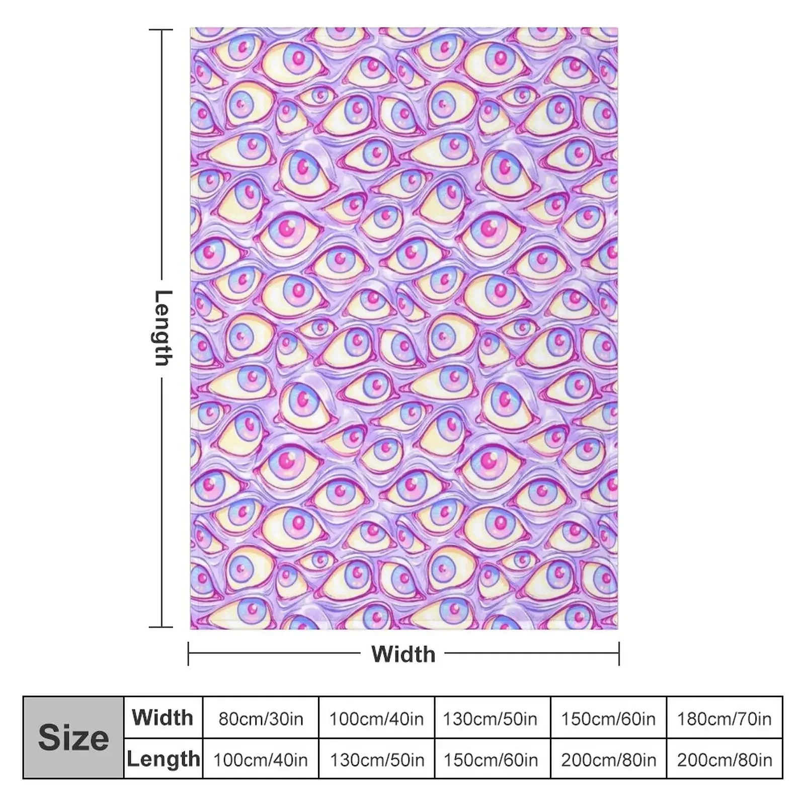 Wall of Eyes in Purple Throw Blanket Tourist cosplay anime Luxury Luxury Thicken Blankets