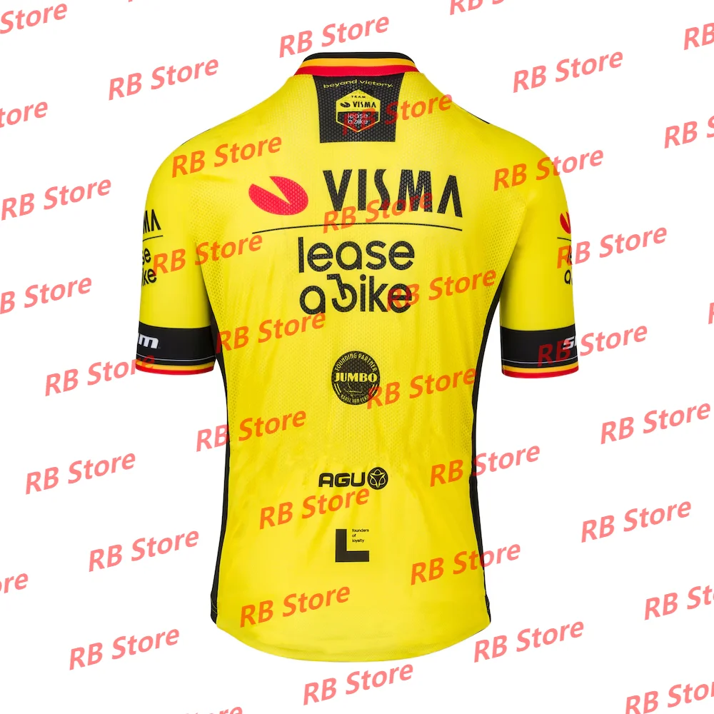 2025 Bicycle Motorcycle Team Visma Lease A Bike Crew Neck 3D Printed Tour de France Team Adults KID T-Shirt Breathable Quick Dry