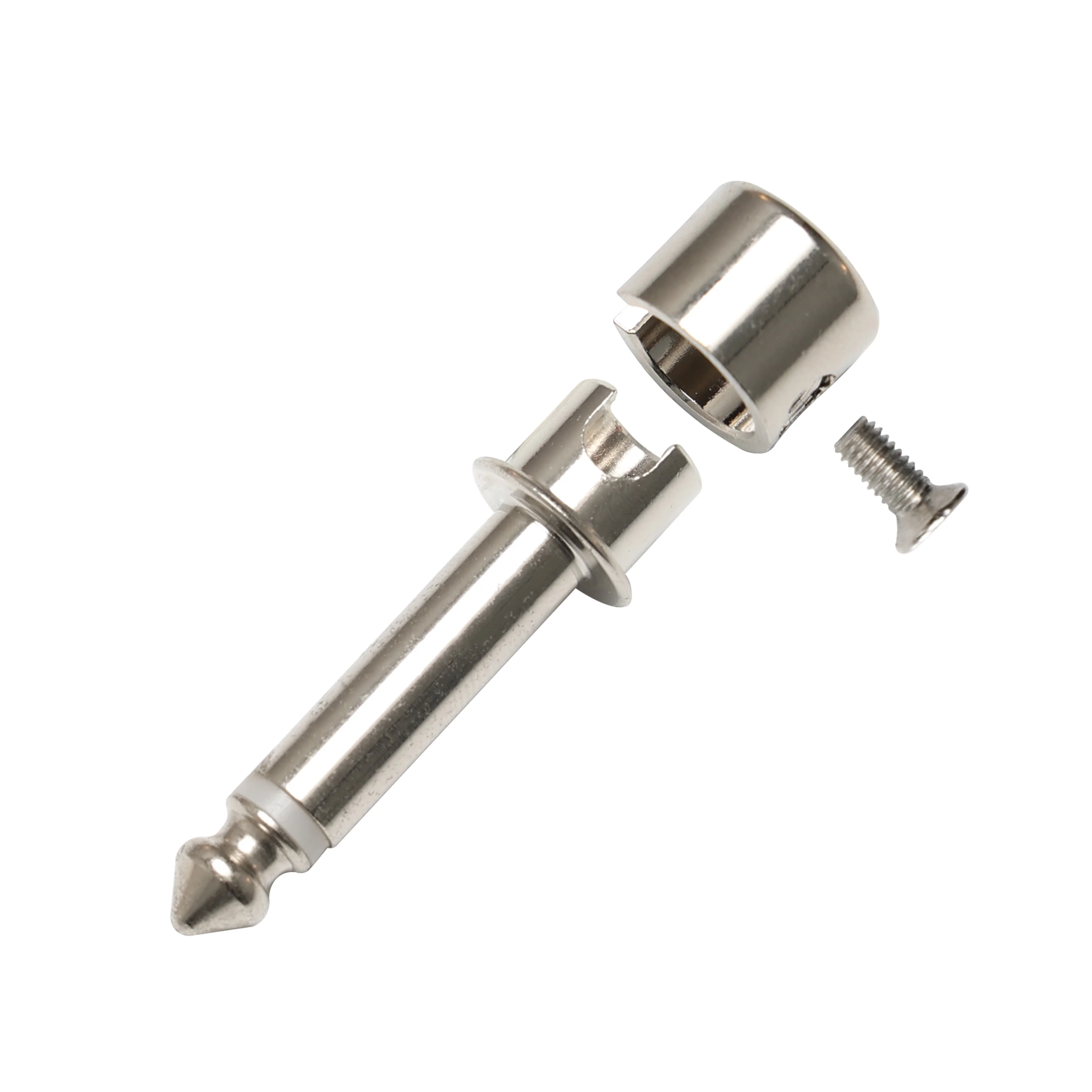 10Pcs Solderless Mini DIY 6.35mm TS Right Angle 1/4" Mono Male Jack, Connector for Guitar Effects Pedal, Fits 4mm Patch Cable view 2