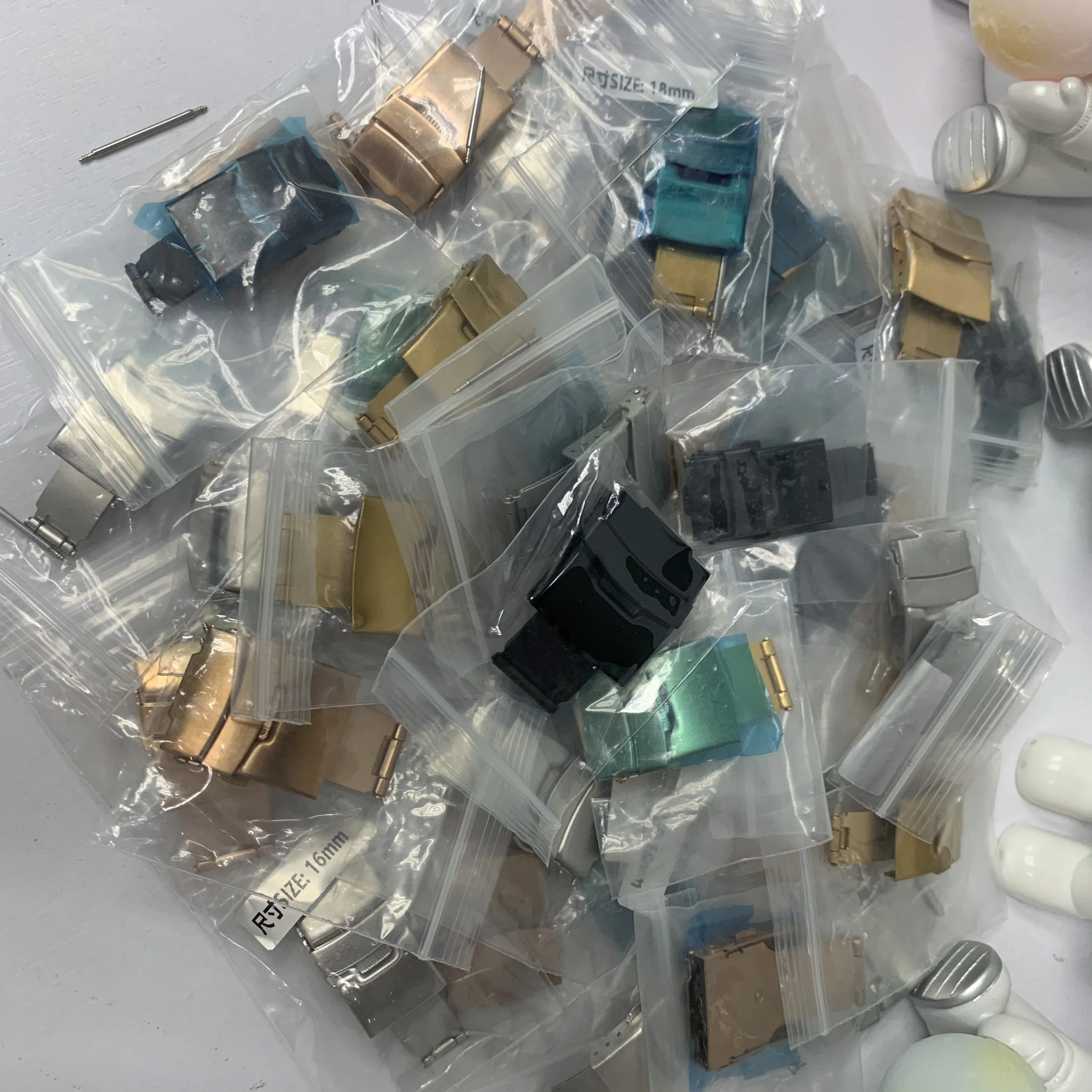 16mm 18mm 20mm 22mm 24mm Deployment Buckle Clasp Watch Buckle Stainless Steel Watch Band Buckle Folding Clasp With Safety 