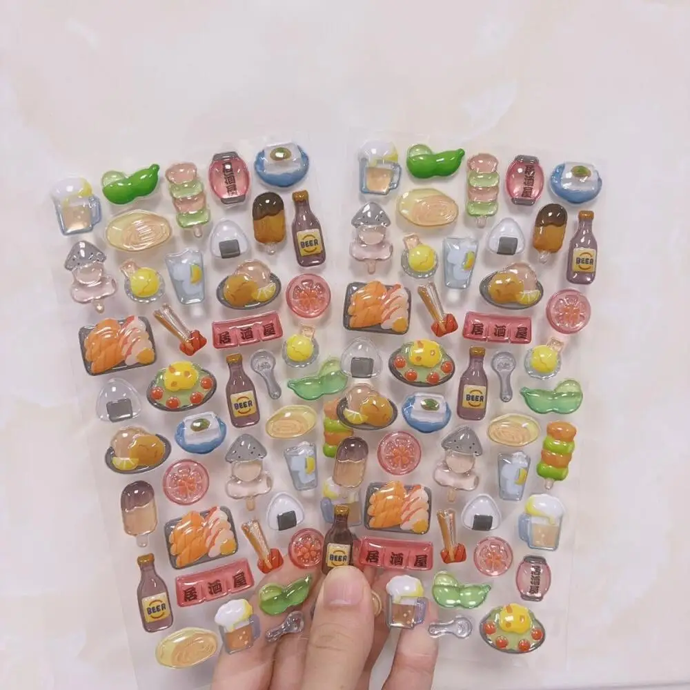 

Japan Cuisine Sushi Salmon Gourmet Lucky Cat Series Three-Dimensional Relief Sticker DIY Notebook Water Cup Decorative Toys