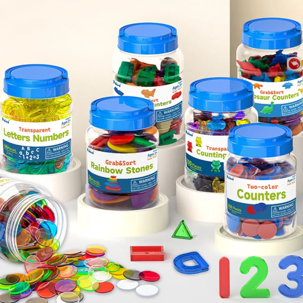 Numeri giocattoli da tavolo leggeri Montessori forme lettere dell'alfabeto numeri Aids plastica numero colorato giocattoli Montessori apprendimento per bambini