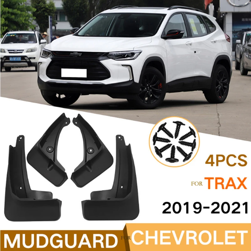 4 PCS Car Mud Flaps for Chevrolet Trax / Tracker 2019 2020 2021 Mudguard Splash Guards Fender Mudflaps Auto Accessories