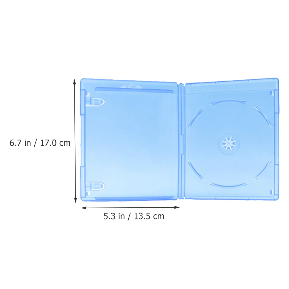 10 Pcs CD Disc Case Cases Clear Storage Holders Jewel Plastic for CDs Portable DVD Wallet