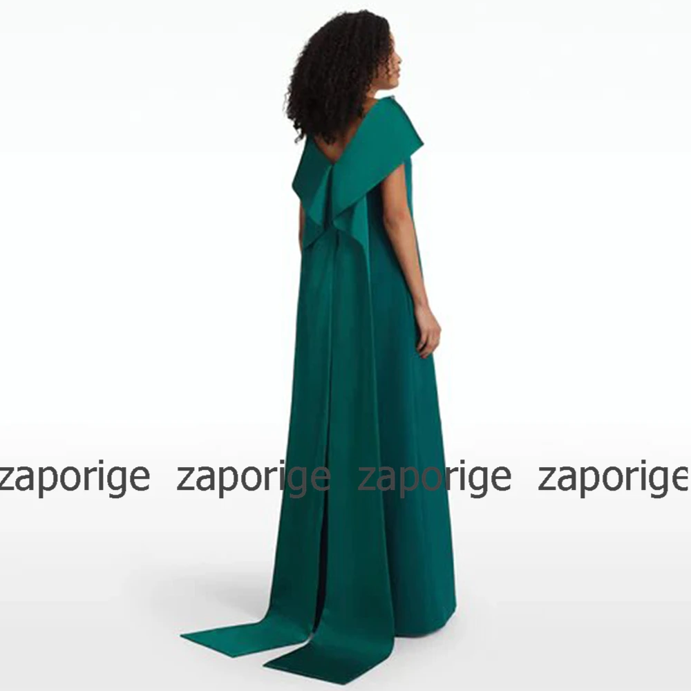 Elegant Luxury Evening Dress 2024 Dark Slate Gray Jersey Rhinestone Draped  Formal Dress Straight Boat Neck Long Dresses