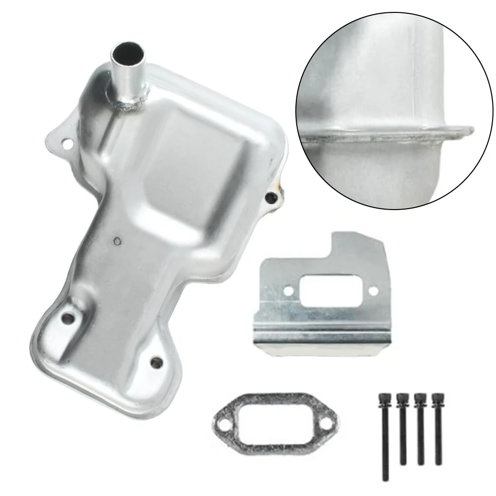 Compatible Muffler Replacement Cutting Complete Exhaust Kit Chainsaw Exhaust Easy Installation Enhanced Performance