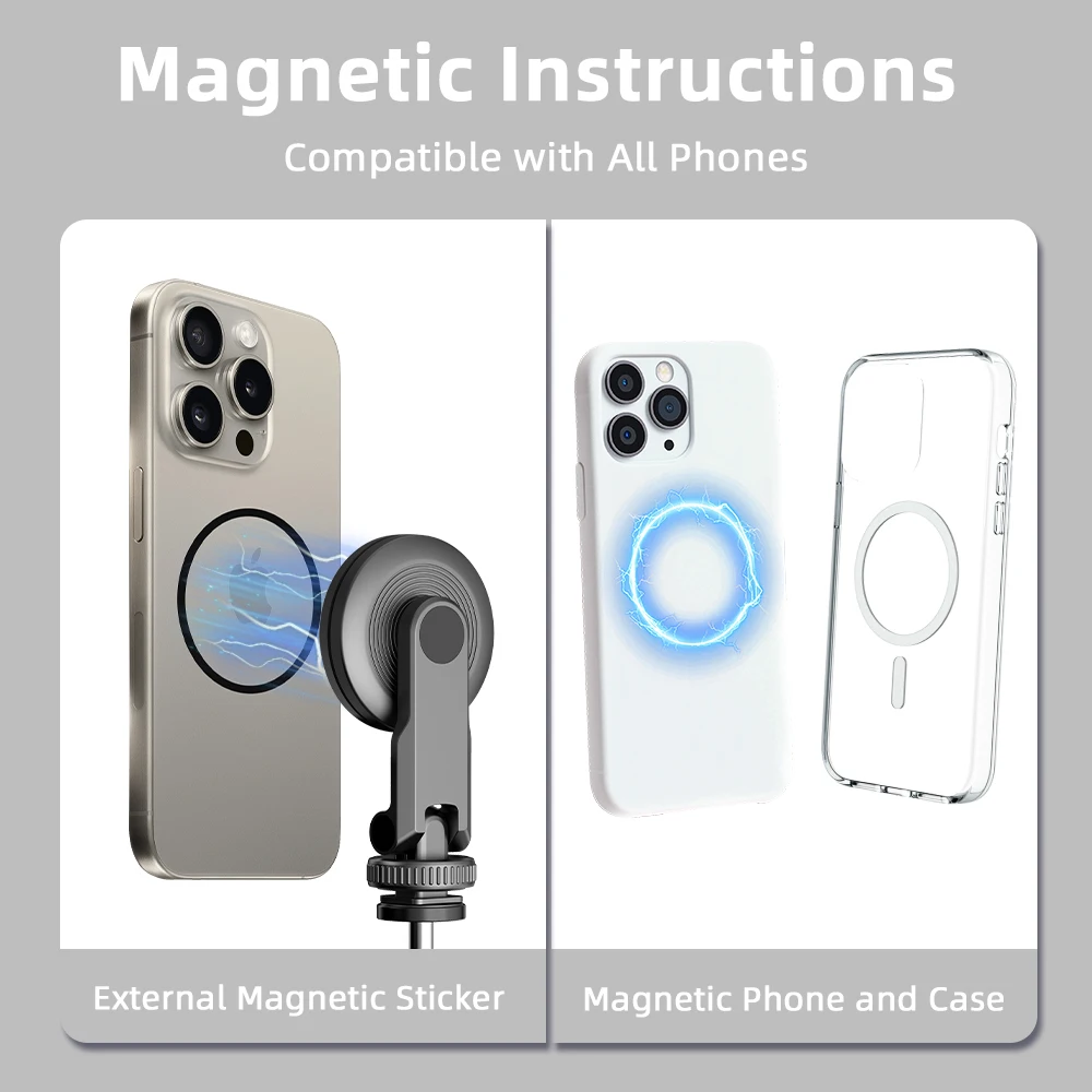 Магнитный адаптер Flymile, расширительный кронштейн для камеры IPhone/DLSR, холодный башмак, 1/4 дюйма, винтовой порт, стержень, аксессуары для фотосъемки камеры